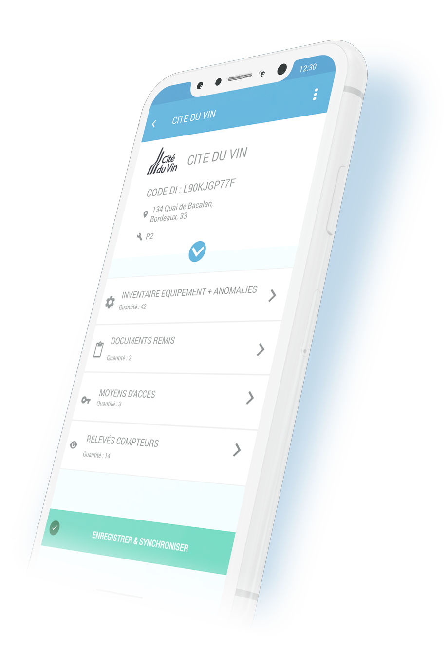 Mockup application Dalkia maintenance chauffagiste réalisation